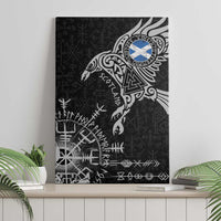 Scotland Viking Ravens Canvas Wall Art Vegvisir Runes Pattern - Wonder Print Shop