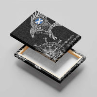 Scotland Viking Ravens Canvas Wall Art Vegvisir Runes Pattern - Wonder Print Shop