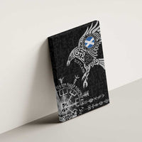 Scotland Viking Ravens Canvas Wall Art Vegvisir Runes Pattern - Wonder Print Shop