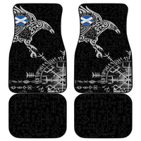 Scotland Viking Ravens Car Mats Vegvisir Runes Pattern - Wonder Print Shop