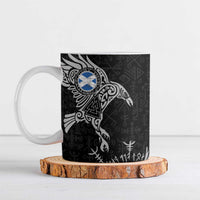 Scotland Viking Ravens Ceramic Mug Vegvisir Runes Pattern - Wonder Print Shop