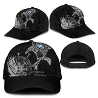 Scotland Viking Ravens Classic Cap Vegvisir Runes Pattern - Wonder Print Shop