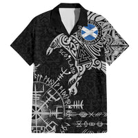 Scotland Viking Ravens Hawaiian Shirt Vegvisir Runes Pattern - Wonder Print Shop