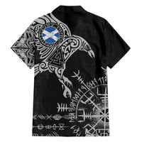 Scotland Viking Ravens Hawaiian Shirt Vegvisir Runes Pattern - Wonder Print Shop