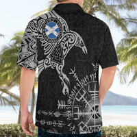 Scotland Viking Ravens Hawaiian Shirt Vegvisir Runes Pattern - Wonder Print Shop