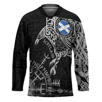 Scotland Viking Ravens Hockey Jersey Vegvisir Runes Pattern - Wonder Print Shop