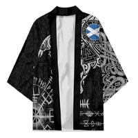 Scotland Viking Ravens Kimono Vegvisir Runes Pattern - Wonder Print Shop