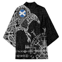 Scotland Viking Ravens Kimono Vegvisir Runes Pattern - Wonder Print Shop