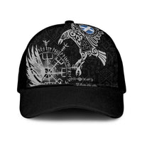 Scotland Viking Ravens Mesh Trucker Cap Vegvisir Runes Pattern - Wonder Print Shop