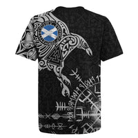 Scotland Viking Ravens Rugby Jersey Vegvisir Runes Pattern - Wonder Print Shop