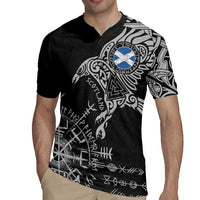 Scotland Viking Ravens Rugby Jersey Vegvisir Runes Pattern - Wonder Print Shop