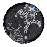 Scotland Viking Ravens Spare Tire Cover Vegvisir Runes Pattern - Wonder Print Shop