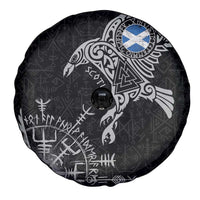 Scotland Viking Ravens Spare Tire Cover Vegvisir Runes Pattern - Wonder Print Shop