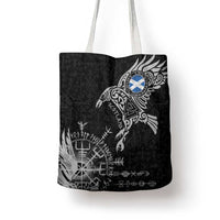 Scotland Viking Ravens Tote Bag Vegvisir Runes Pattern - Wonder Print Shop