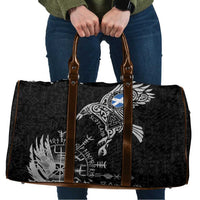 Scotland Viking Ravens Travel Bag Vegvisir Runes Pattern - Wonder Print Shop