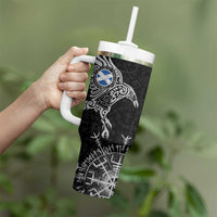 Scotland Viking Ravens Tumbler With Handle Vegvisir Runes Pattern - Wonder Print Shop