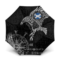 Scotland Viking Ravens Umbrella Vegvisir Runes Pattern - Wonder Print Shop