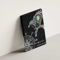 Ireland Viking Ravens Canvas Wall Art Vegvisir Runes Pattern - Wonder Print Shop