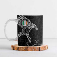 Ireland Viking Ravens Ceramic Mug Vegvisir Runes Pattern - Wonder Print Shop