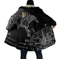 Ireland Viking Ravens Cloak Vegvisir Runes Pattern - Wonder Print Shop