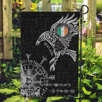 Ireland Viking Ravens Garden Flag Vegvisir Runes Pattern - Wonder Print Shop