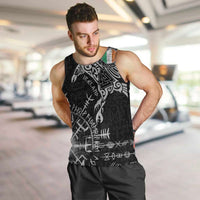Ireland Viking Ravens Men Tank Top Vegvisir Runes Pattern - Wonder Print Shop