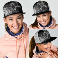 Ireland Viking Ravens Mesh Trucker Cap Vegvisir Runes Pattern - Wonder Print Shop