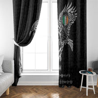 Ireland Viking Ravens Window Curtain Vegvisir Runes Pattern - Wonder Print Shop