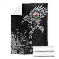 Wales Viking Ravens Blanket Vegvisir Runes Pattern - Wonder Print Shop