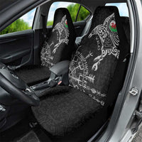 Wales Viking Ravens Car Seat Cover Vegvisir Runes Pattern - Wonder Print Shop