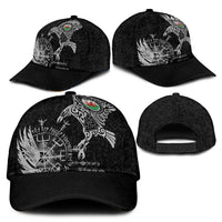 Wales Viking Ravens Classic Cap Vegvisir Runes Pattern - Wonder Print Shop