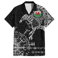Wales Viking Ravens Family Matching Tank Maxi Dress and Hawaiian Shirt Vegvisir Runes Pattern - Wonder Print Shop