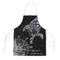 Finland Viking Ravens Apron Vegvisir Runes Pattern - Wonder Print Shop
