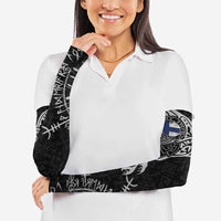 Finland Viking Ravens Arm Sleeves Vegvisir Runes Pattern - Wonder Print Shop