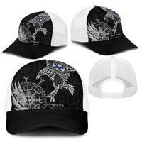 Finland Viking Ravens Baseball Net Cap Vegvisir Runes Pattern - Wonder Print Shop