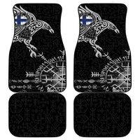Finland Viking Ravens Car Mats Vegvisir Runes Pattern - Wonder Print Shop