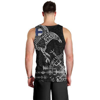 Finland Viking Ravens Men Tank Top Vegvisir Runes Pattern - Wonder Print Shop
