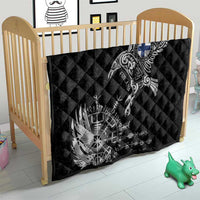 Finland Viking Ravens Quilt Vegvisir Runes Pattern - Wonder Print Shop