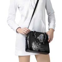 Finland Viking Ravens Shoulder Handbag Vegvisir Runes Pattern - Wonder Print Shop