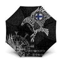 Finland Viking Ravens Umbrella Vegvisir Runes Pattern - Wonder Print Shop
