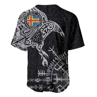 Aland Viking Ravens Baseball Jersey Vegvisir Runes Pattern - Wonder Print Shop