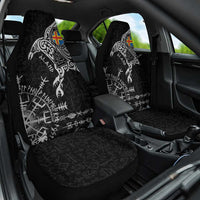 Aland Viking Ravens Car Seat Cover Vegvisir Runes Pattern - Wonder Print Shop