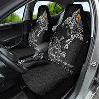 Aland Viking Ravens Car Seat Cover Vegvisir Runes Pattern - Wonder Print Shop