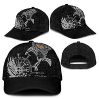 Aland Viking Ravens Classic Cap Vegvisir Runes Pattern - Wonder Print Shop