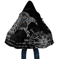 Aland Viking Ravens Cloak Vegvisir Runes Pattern - Wonder Print Shop