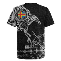 Aland Viking Ravens Rugby Jersey Vegvisir Runes Pattern - Wonder Print Shop