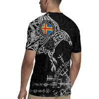 Aland Viking Ravens Rugby Jersey Vegvisir Runes Pattern - Wonder Print Shop