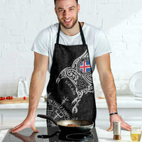 Iceland Viking Ravens Apron Vegvisir Runes Pattern - Wonder Print Shop