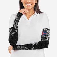 Iceland Viking Ravens Arm Sleeves Vegvisir Runes Pattern - Wonder Print Shop