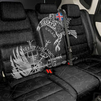 Iceland Viking Ravens Back Car Seat Cover Vegvisir Runes Pattern - Wonder Print Shop